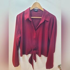 cranberry blouse